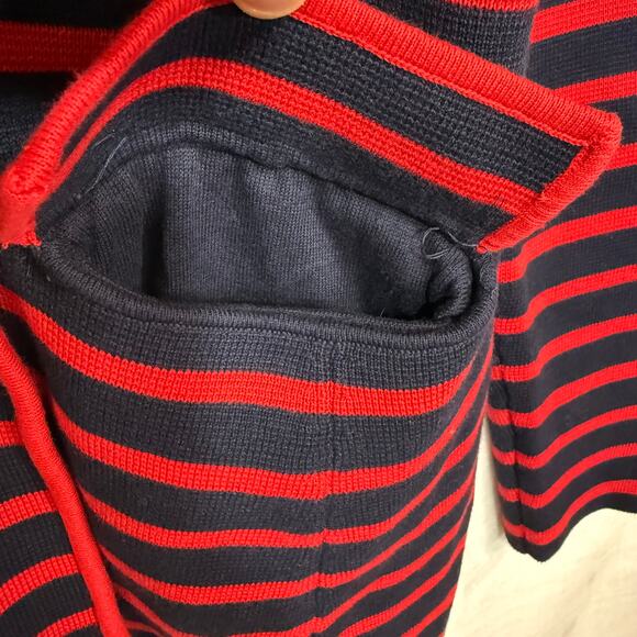 Talbots Striped Large Petite Double-Breasted Jacket Nautical Preppy‎ Twee Posh - Picture 3 of 11